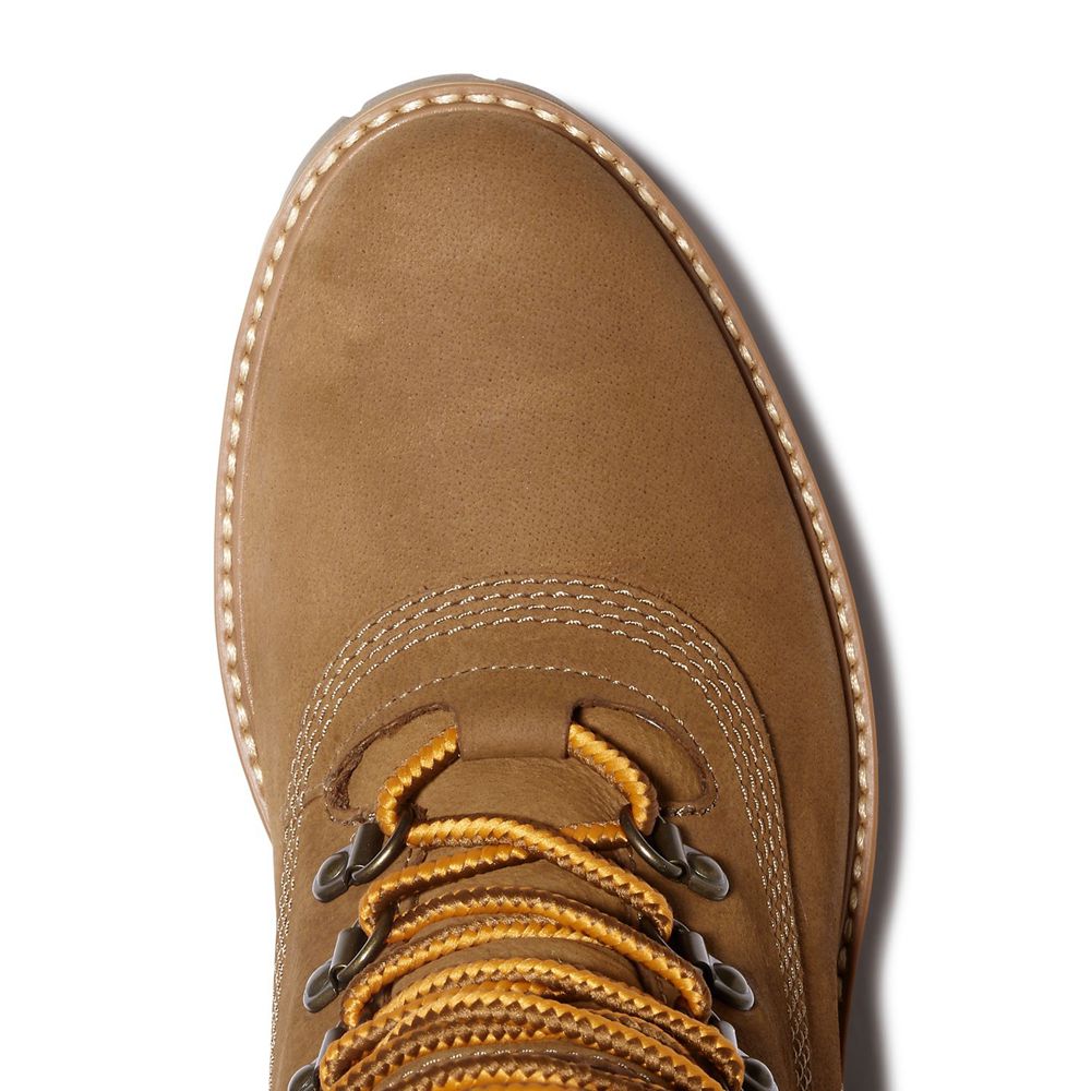 Botas Feminino - Timberland 6-Inch Courmayer Valley Impermeavel Shearling - ASMKL5426 - Marrom